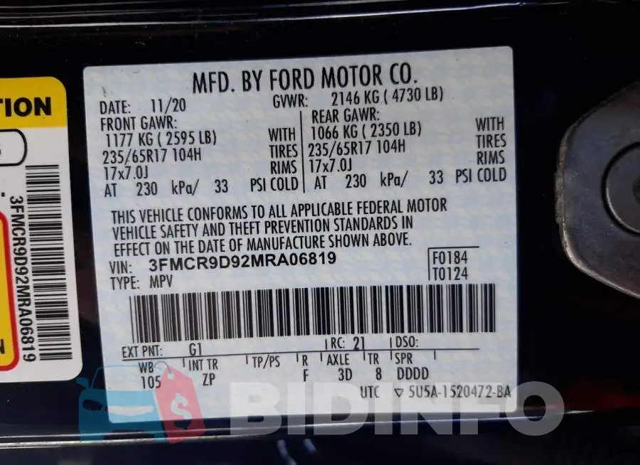 3FMCR9D92MRA06819 Photo# 10