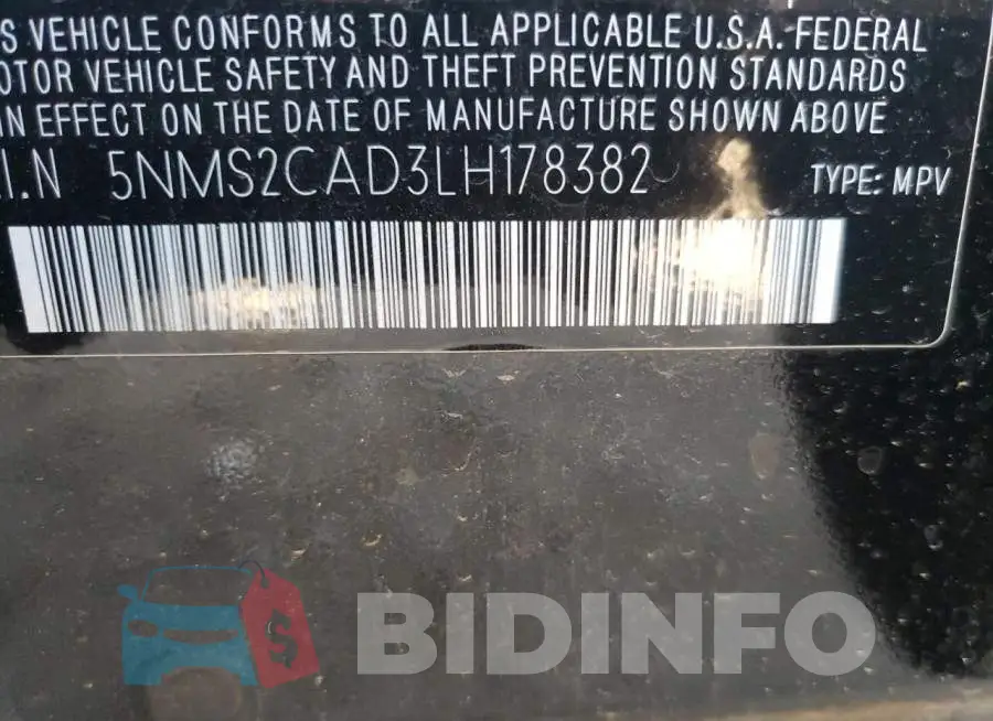 5NMS2CAD3LH178382 Photo# 10
