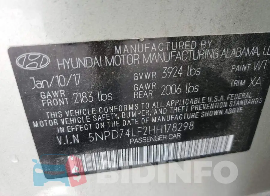 5NPD74LF2HH178298 Photo# 10