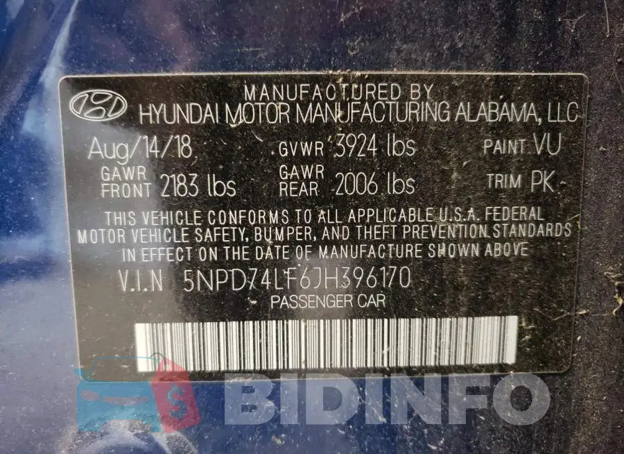 5NPD74LF6JH396170 Photo# 10
