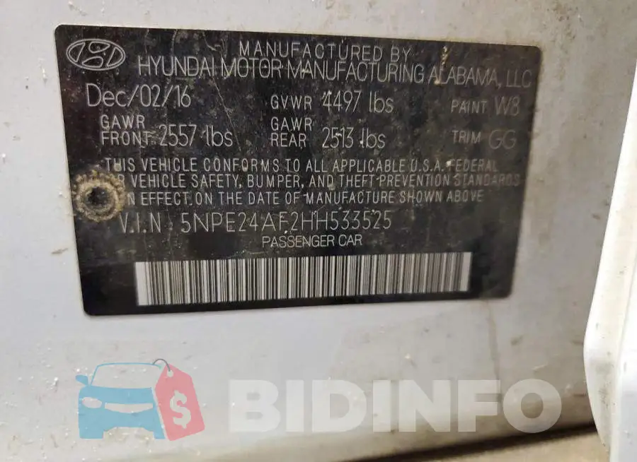 5NPE24AF2HH533525 Photo# 10