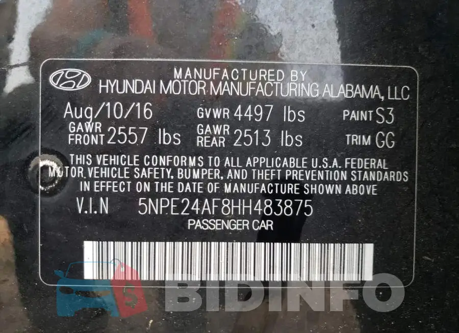 5NPE24AF8HH483875 Photo# 10