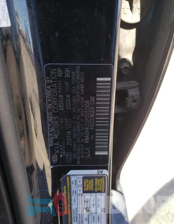KNAGV4LD2H5012958 Photo# 10