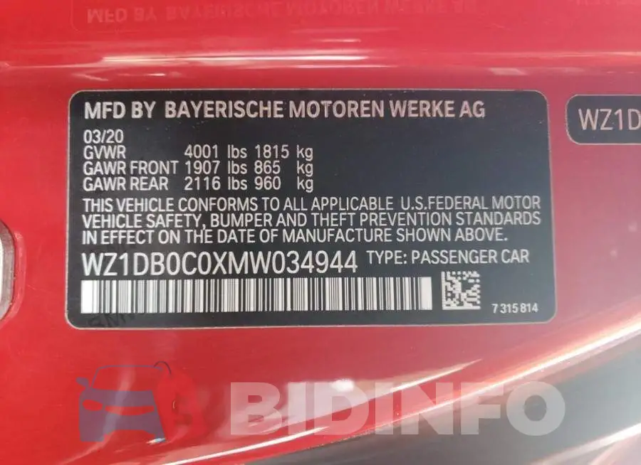 WZ1DB0C0XMW034944 Photo# 10