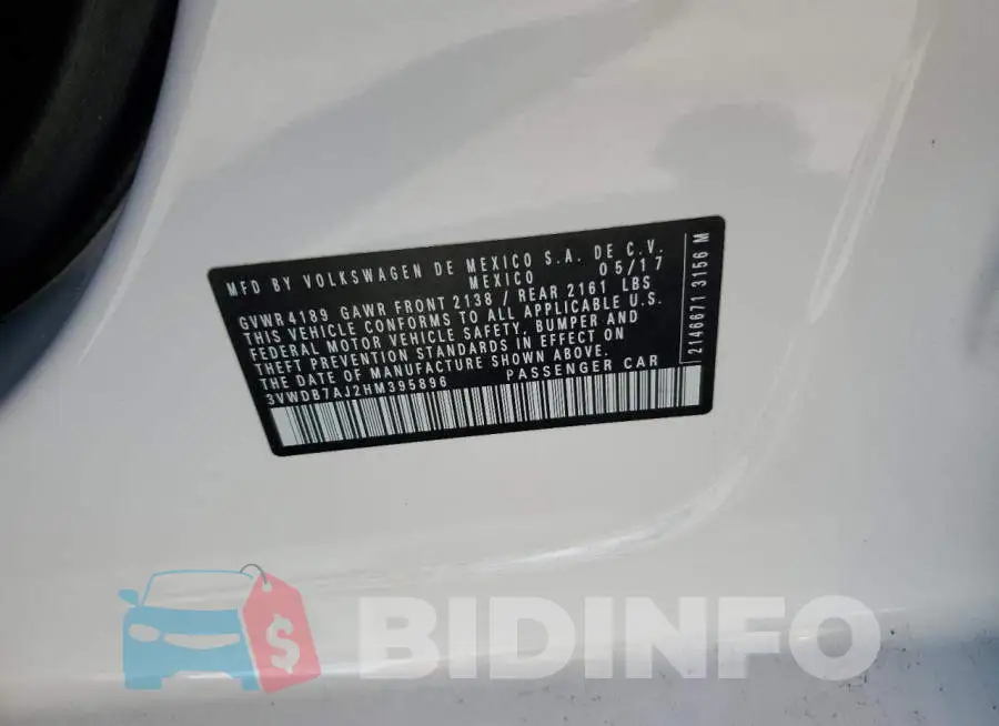 3VWDB7AJ2HM395896 Photo# 10