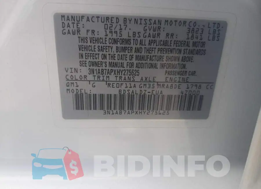 3N1AB7APXHY275625 Photo# 10