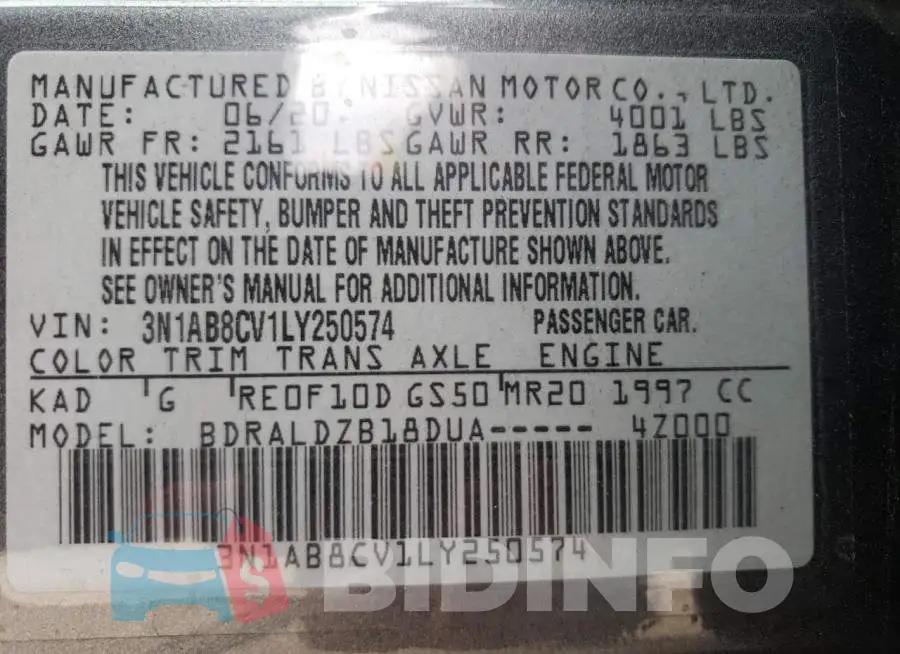 3N1AB8CV1LY250574 Photo# 10
