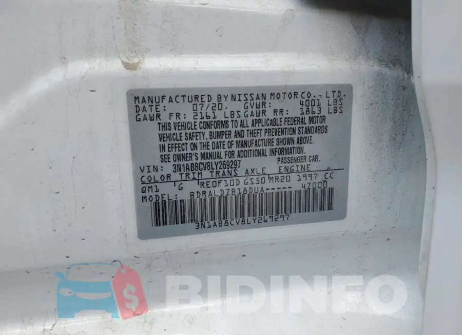 3N1AB8CV8LY269297 Photo# 10