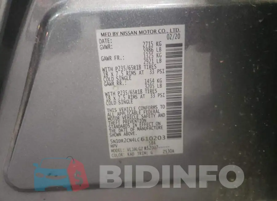 5N1DR2CN4LC610203 Photo# 10