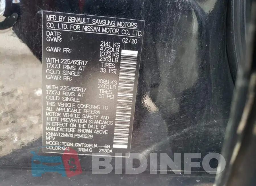 KNMAT2MVXLP541629 Photo# 10
