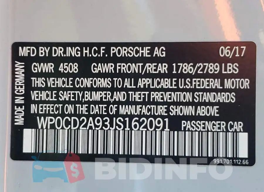WP0CD2A93JS162091 Photo# 10