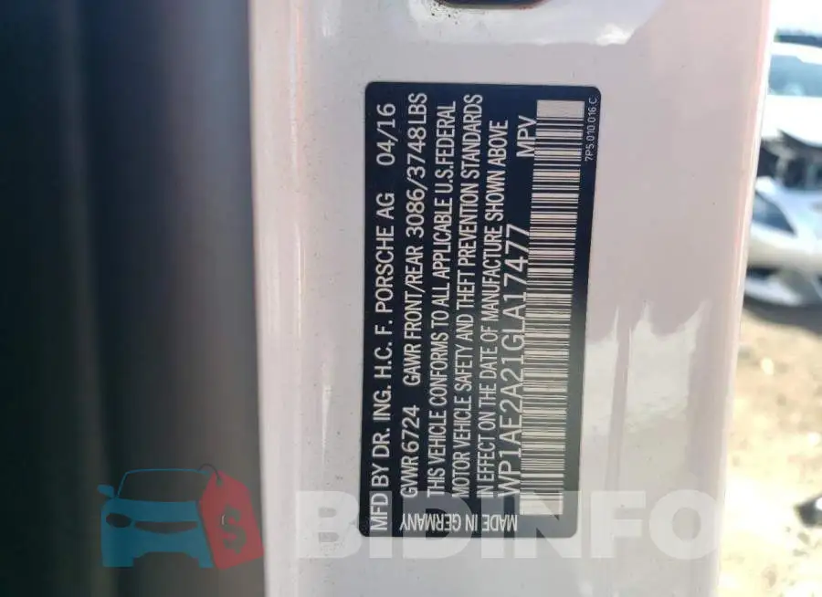 WP1AE2A21GLA17477 Photo# 10