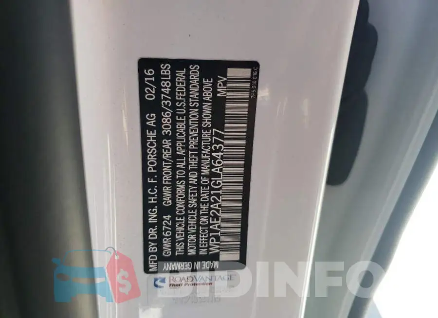 WP1AE2A21GLA64377 Photo# 10