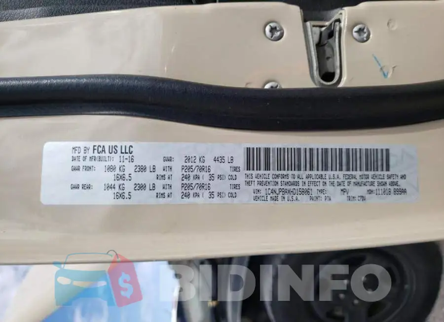 1C4NJPBAXHD158061 Photo# 10