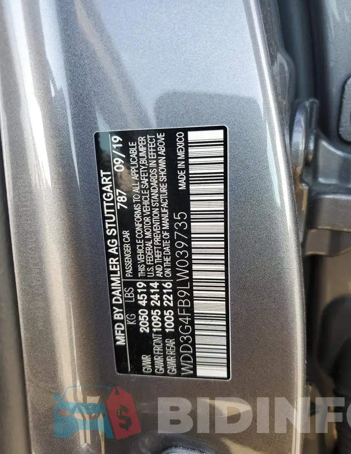 WDD3G4FB9LW039735 Photo# 10