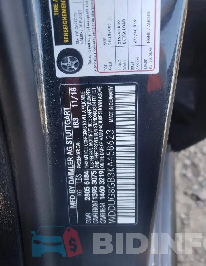 WDDUG8GB3KA458623 Photo# 10