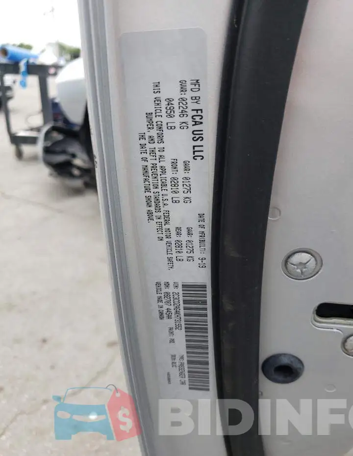 2C3CDZAG4KH731552 Photo# 10