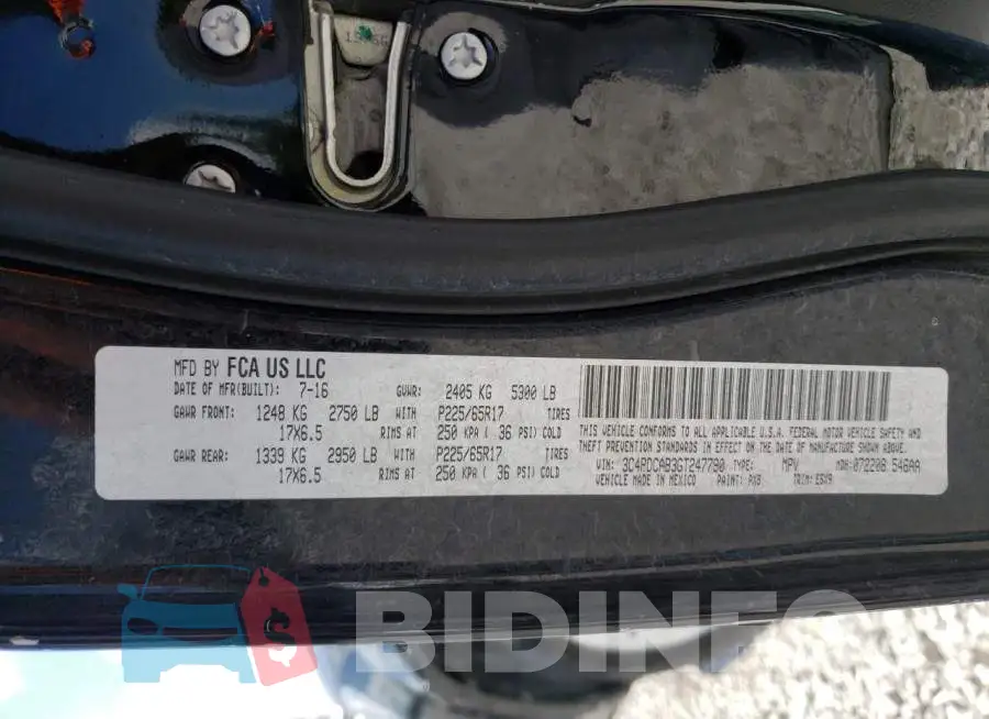 3C4PDCAB3GT247790 Photo# 10
