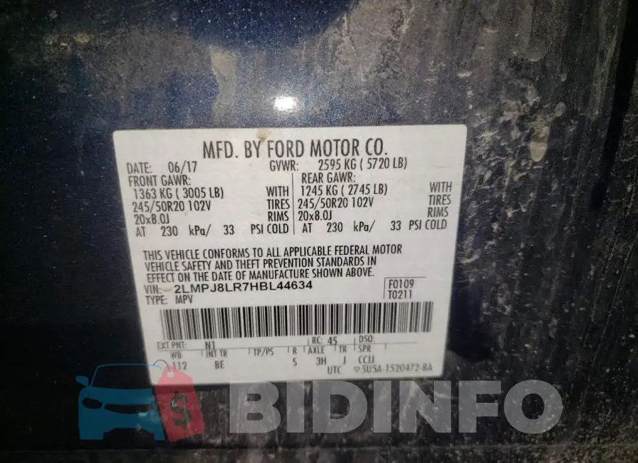 2LMPJ8LR7HBL44634 Photo# 10