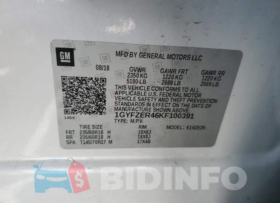 1GYFZER46KF100391 Photo# 10