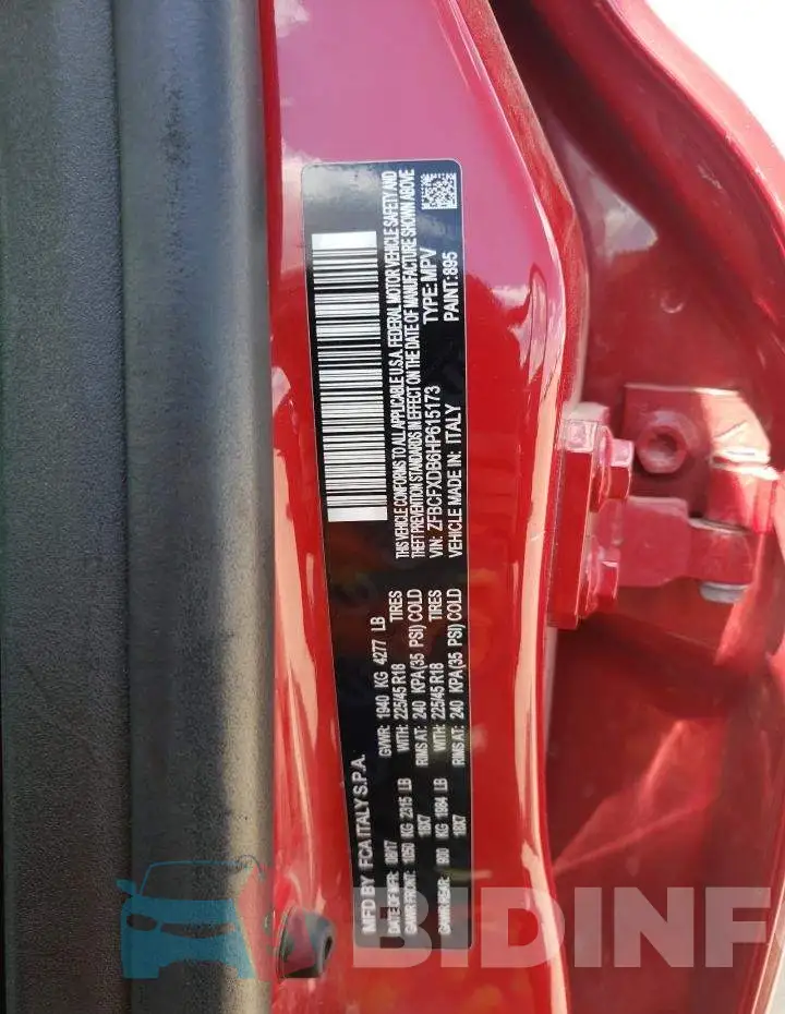 ZFBCFXDB6HP615173 Photo# 10