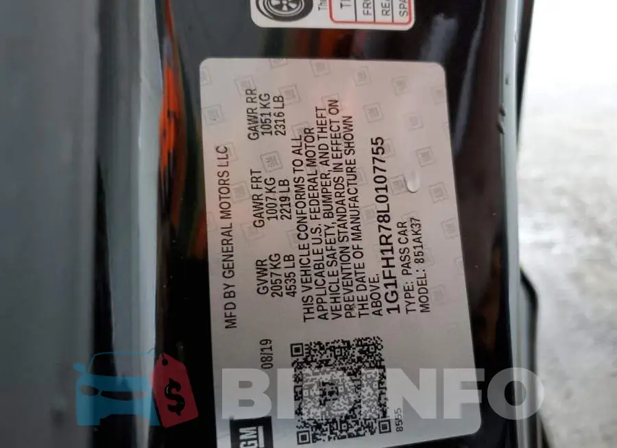 1G1FH1R78L0107755 Photo# 10