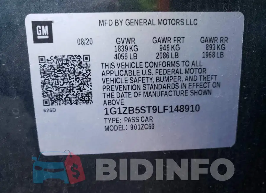 1G1ZB5ST9LF148910 Photo# 10