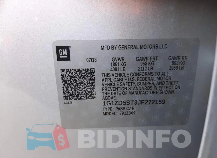 1G1ZD5ST3JF272159 Photo# 10