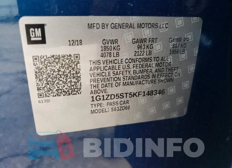 1G1ZD5ST5KF148346 Photo# 10