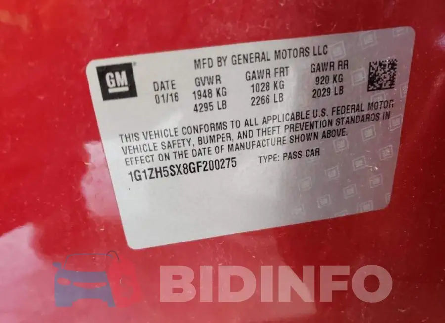 1G1ZH5SX8GF200275 Photo# 10