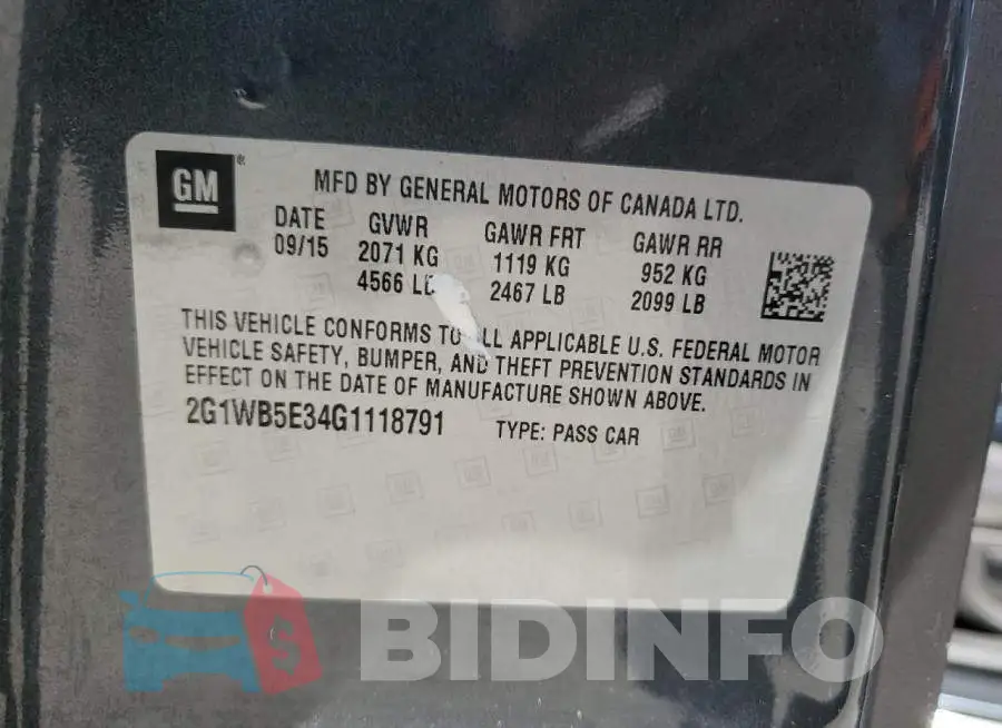 2G1WB5E34G1118791 Photo# 10