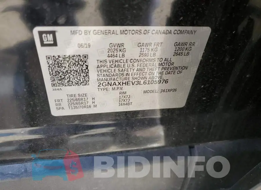 2GNAXHEV3L6105976 Photo# 10