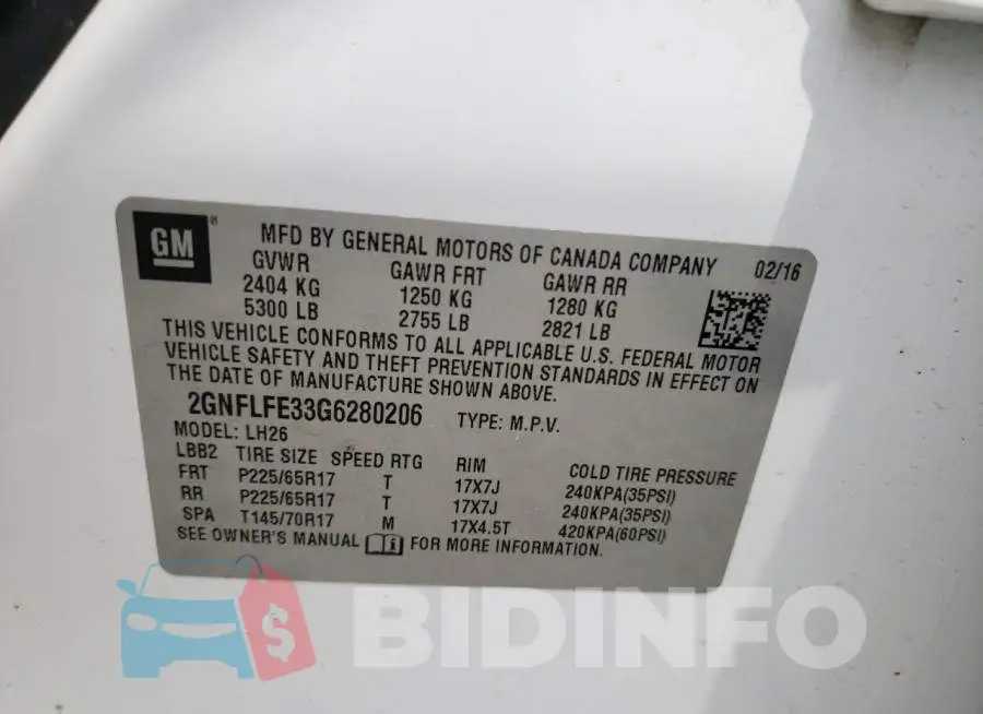 2GNFLFE33G6280206 Photo# 10