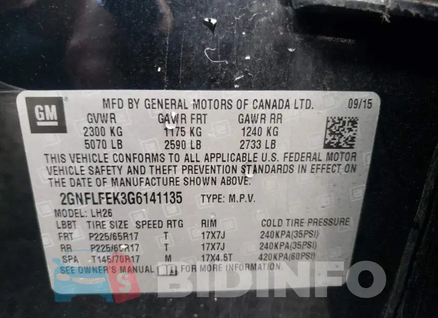 2GNFLFEK3G6141135 Photo# 10
