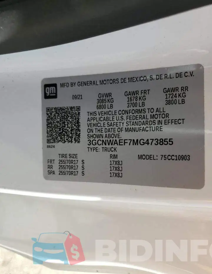 3GCNWAEF7MG473855 Photo# 10