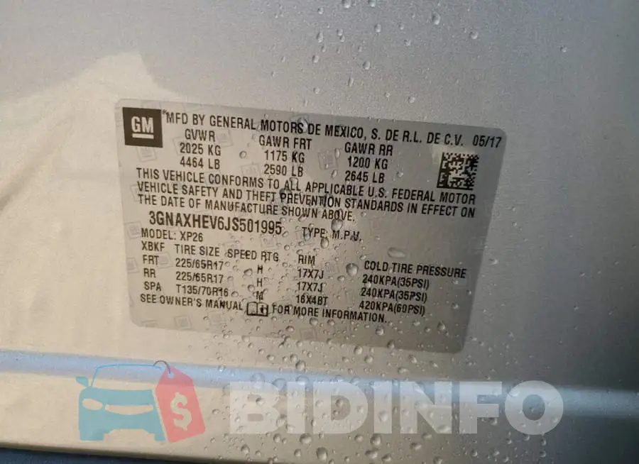3GNAXHEV6JS501995 Photo# 10