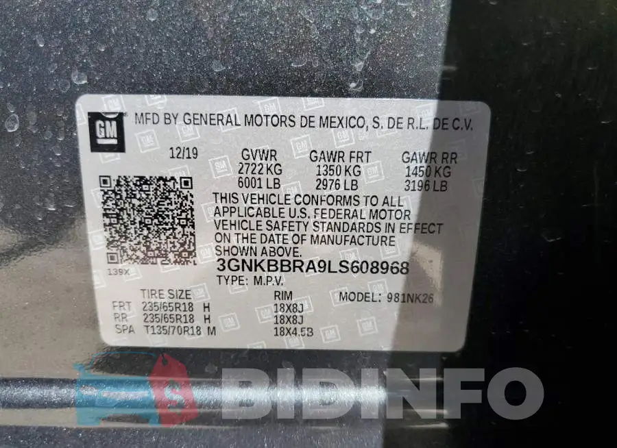 3GNKBBRA9LS608968 Photo# 10