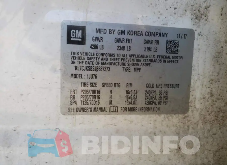 KL7CJKSB2JB587373 Photo# 10