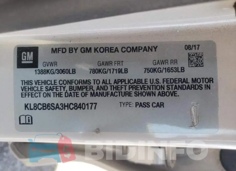 KL8CB6SA3HC840177 Photo# 10