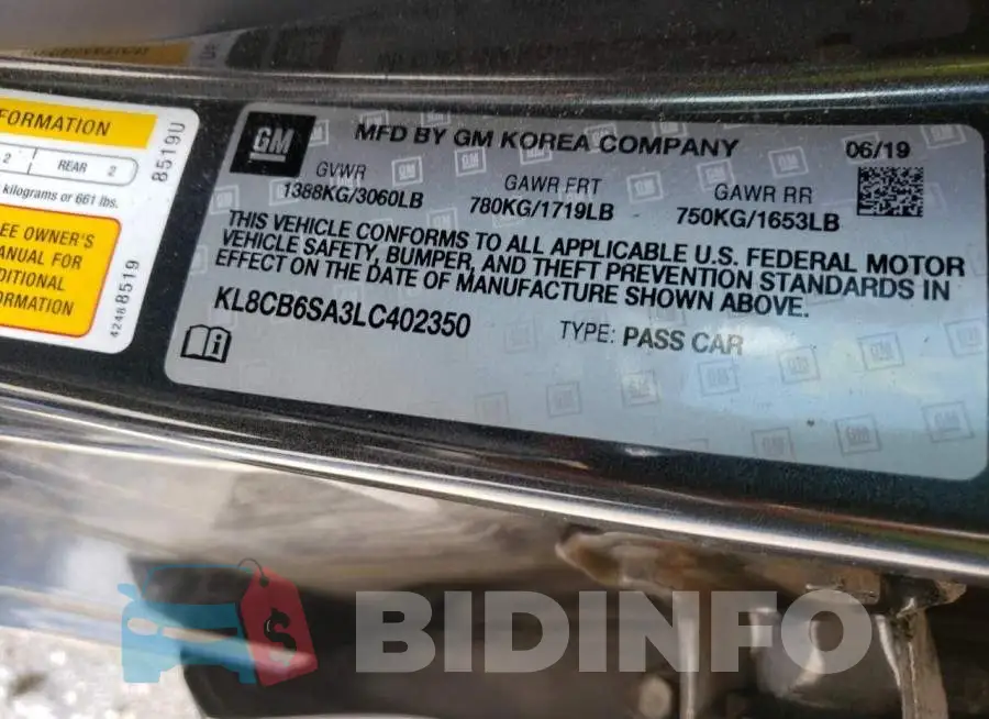 KL8CB6SA3LC402350 Photo# 10