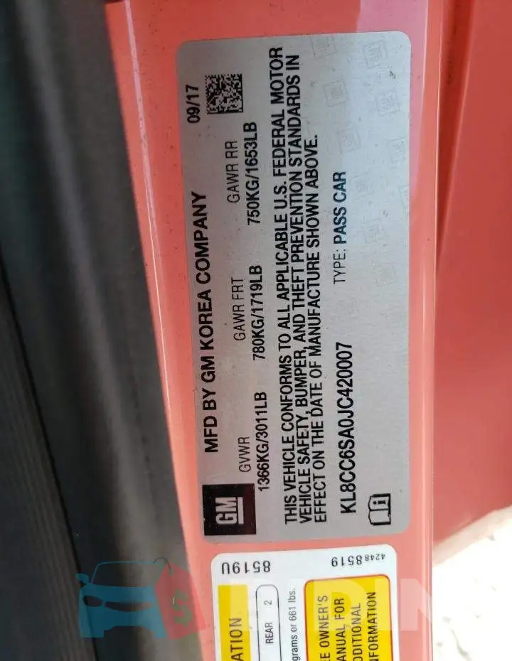 KL8CC6SA0JC420007 Photo# 10