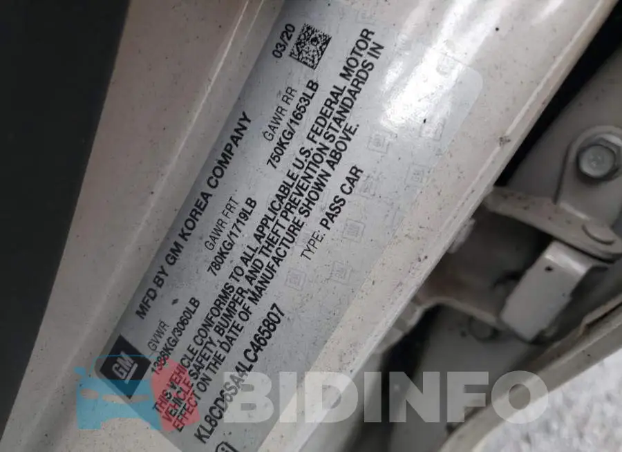 KL8CD6SA4LC465807 Photo# 10
