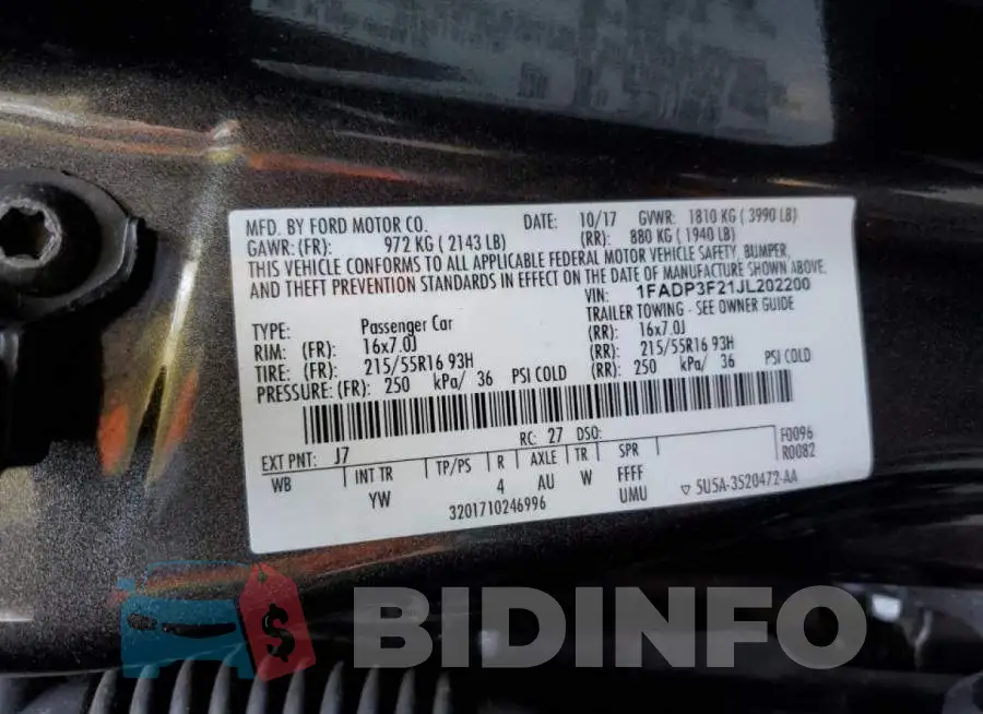 1FADP3F21JL202200 Photo# 10