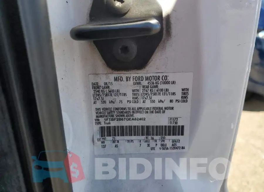 1FTBF2B67GEA62402 Photo# 10