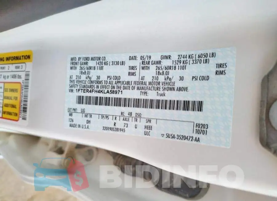 1FTER4FH4KLA58971 Photo# 10