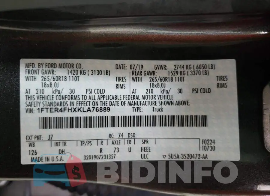 1FTER4FHXKLA76889 Photo# 10