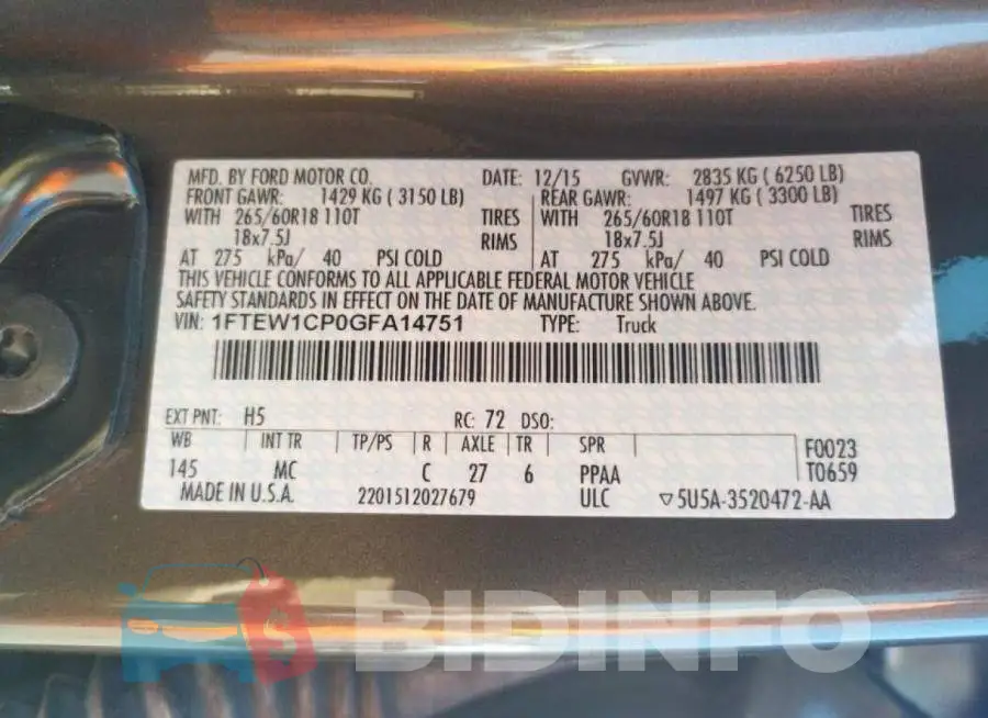 1FTEW1CP0GFA14751 Photo# 10