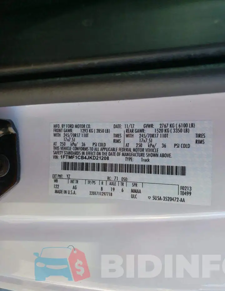 1FTMF1CB4JKD21208 Photo# 10