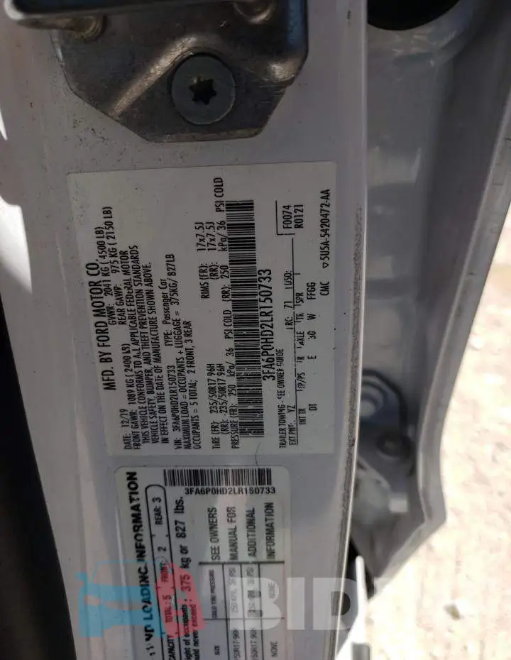 3FA6P0HD2LR150733 Photo# 12