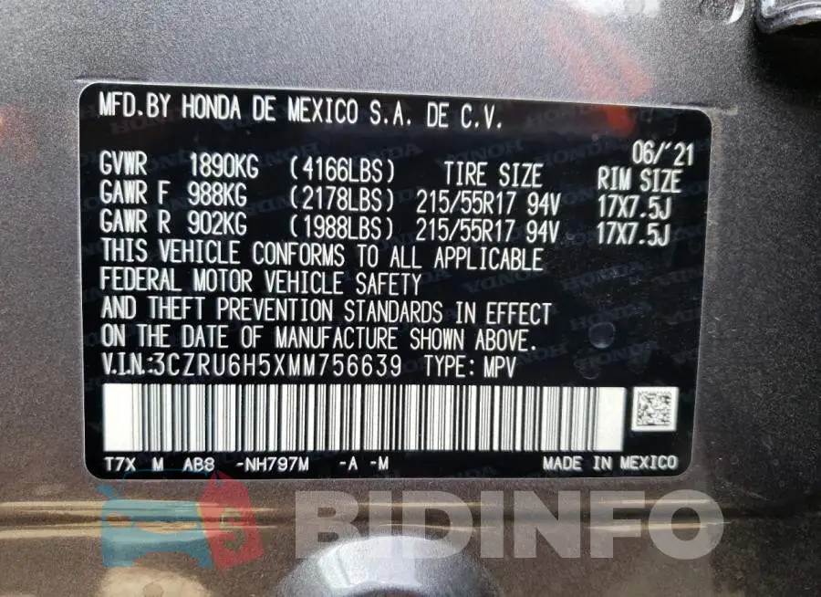 3CZRU6H5XMM756639 Photo# 10